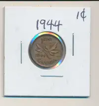 ORIGINAL RARE VINTAGE 1944 CANADIAN 1¢ KING GEORGE PENNY