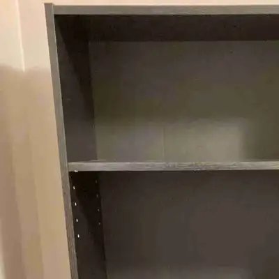 Bookcase black, tall 71” High x 25” Wide x 12” Deep 5 shelves, 3 adjustable