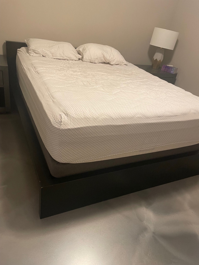Queen size Bed frame and mattress for sale | Beds & Mattresses | Calgary |  Kijiji