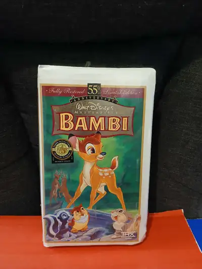 Walt Disney Bambi movie vhs tape sealed in new condition.I will meet in person in kitchener only and...