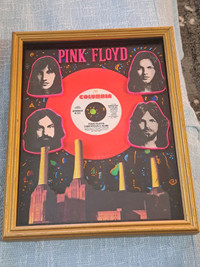 ORIGINAL 3D Pink Floyd Art picture with original vinyl record