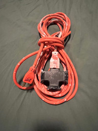 Extension cord with triple connector 