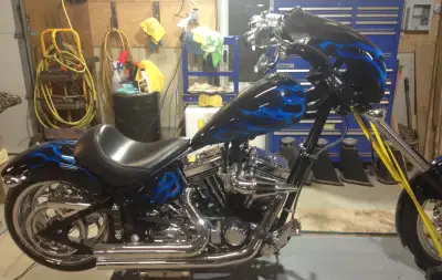 Wife says bikes must go, or she does 2009 Saxon Warlord Chopper Engine make S&S 111. Cubic inches Si...