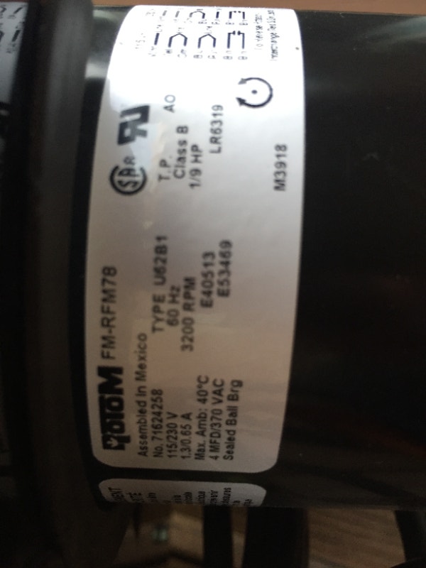 GIANT POWER VENT WATER HEATER BLOWER ASSEMBLY UG40 Plumbing, Sinks