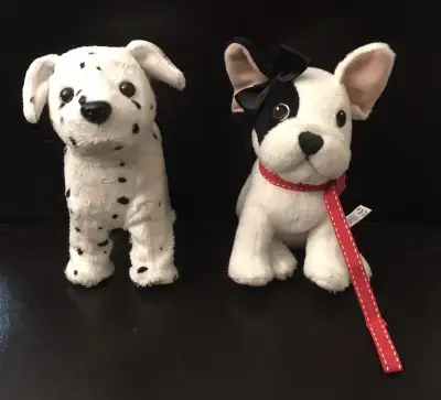 American Girl pet dogs - French bulldog and Dalmatian puppy. $20 each. Both for $30. Grace’s French...