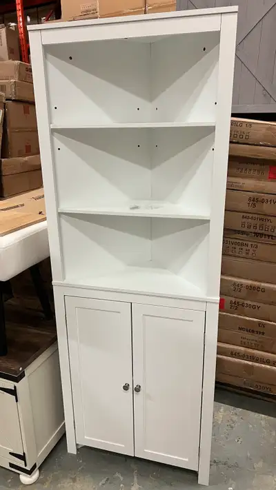 Tall Bathroom corner Storage Cabinet, View more