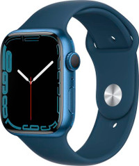 Apple Watch Series 7 45mm Blue Aluminum + NEW Blue Sport Band