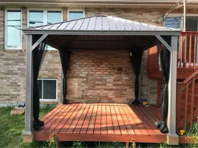 WINDSOR ESSEX COUNTY 10’ x 10’  10ft x 10ft METAL HARDTOP GAZEBO in Patio & Garden Furniture in Windsor Region - Image 3