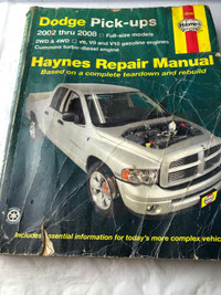 HAYNES 2002 - 2008 DODGE PICK-UPS V6 V8 V10 & DIESEL #M0102
