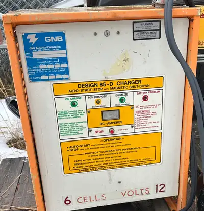 220- 12 Volt Charger 81 amp For more information message Scott Located in Cranbrook