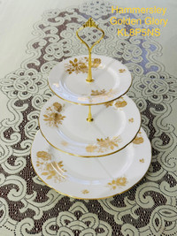Hammersley Golden Glory three tiered cake stand $85 each Also co