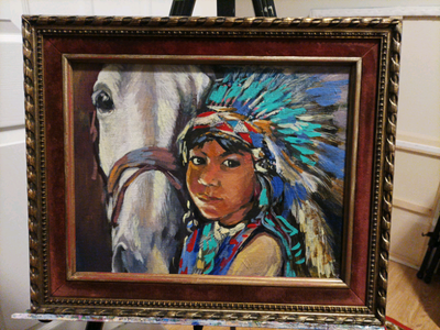 Original oil painting on canvas bord, View more