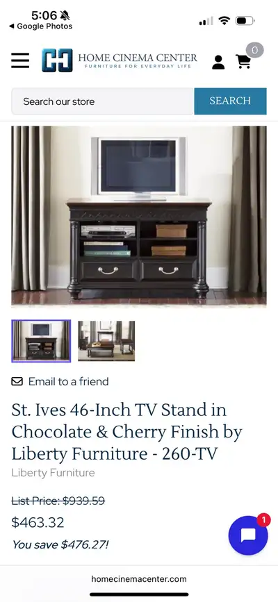 Liberty Furniture St. Ives TVStand & 2 End Tables Set, View more