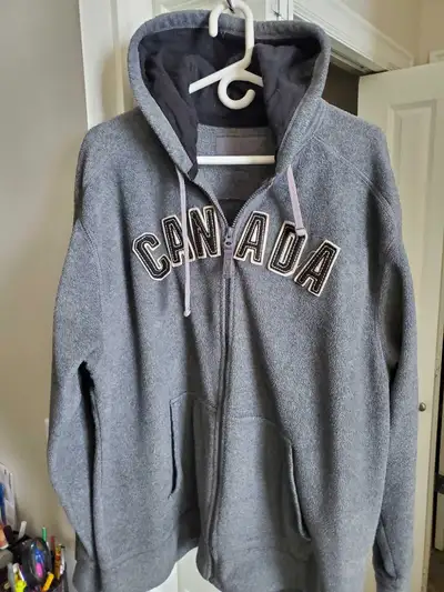 Hooded fleece jacket xxl , View more