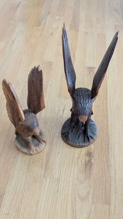 Wood Carved Eagles, View more