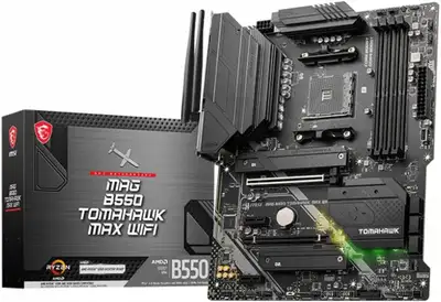 MSI MAG B550 Tomahawk MAX WiFi Gaming Motherboard AMD AM4, DDR4,, View more
