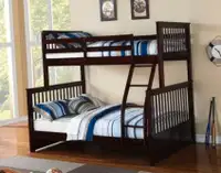 Barely used new bunk bed with mattresses 