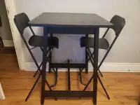 IKEA 3 bar stools and small table