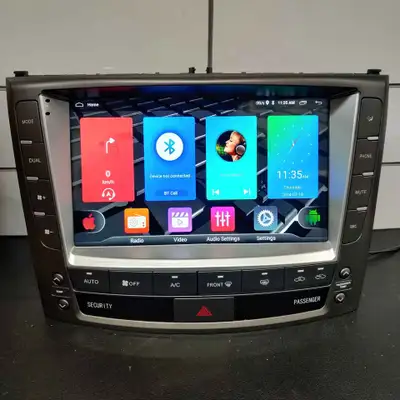 High definition and bright touchscreen with wireless Carplay! ALL wires, cables, rear reverse camera...