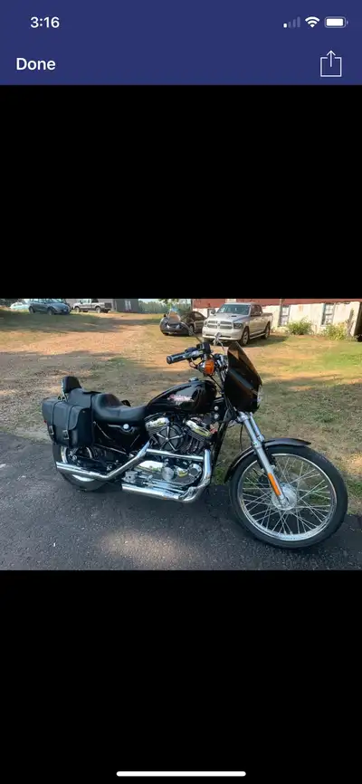 2000 sportster 1200 great bike low km comes with bags no issues upgrading to a big one 5500 obo