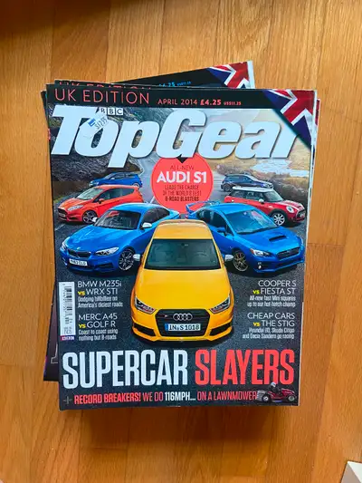 13 issues of Top Gear magaines.