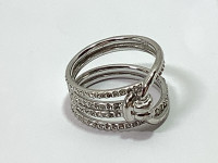 Genuine Swarovski Ring Size L 58(8)  Multi Band Ring : Ref#108