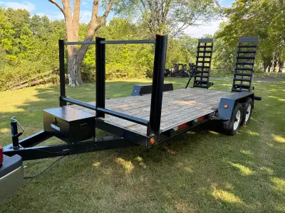 5500 OBO Miska Trailers 5-Ton Lowbed Float Size: 82”x16’ GVWR: 9900lbs Payload: 7562lbs Fully Refurb...