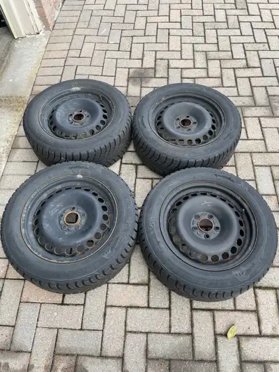 For sale is a set of 5x108 steel rims, used on a Volvo S60. 16 inch The tires should be replaced