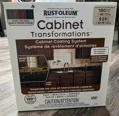 Brand new rustoleum cabinet refinishing kit espresso Color . Covers 100 sq.feet . Contains everythin...