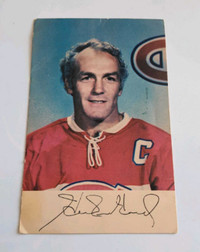 Carte Hockey signe Henri Richard