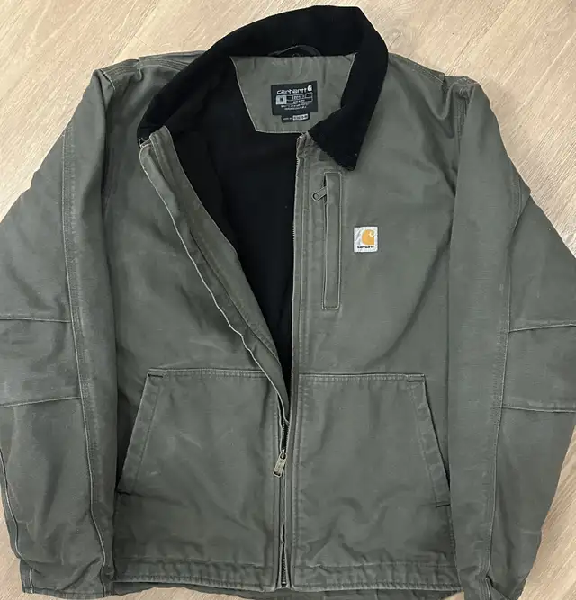Carhartt Olive Full Swing Canvas Work Jacket - Medium in Men's in Calgary - Image 3