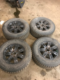 4 winter tires on 16inches Black Honda aluminium mags