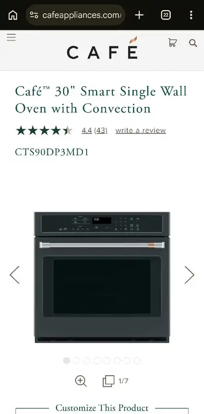 GE CAFE Wall Oven, View more