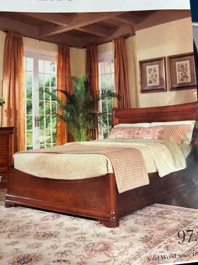 Solid Wood Queen Bed Frame, View more