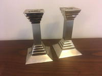 Large Square Rectangular PEWTER CANDLE HOLDERS Made In India