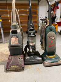 2 vacuums and 1 carpet steam vacuum