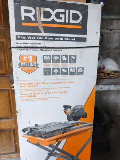 Tile Saw With Stand - New still in box, View more