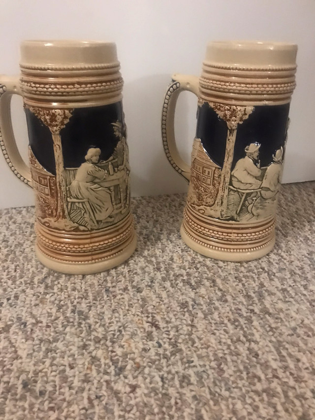 2 Tall Beer Steins in Arts & Collectibles in Regina