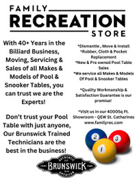 Billiards & Arcades @ Family Rec Store!