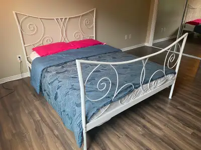 Queen Size Bed Frame and Mattress, View more