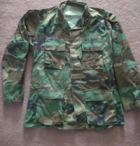 Vintage military jacket in woodland camo