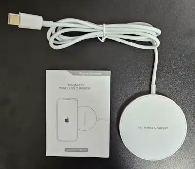Magnetic Wireless Fast Charger USB-C 15W Compatible with Qi Std, View more