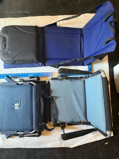 A few folding chairs , View more