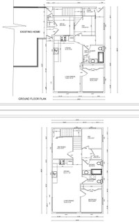 House,Garage,Backyard &In-law suit plans for permit 