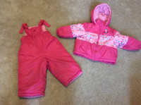 Girls 2 piece Carter's snow suite, size 2T