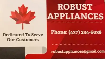 ROBUST APPLIANCE REPAIR AND SALE  HAMILTON, View more