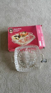New -- Queen Anne Divided Crystal Relish Tray -- Yorkton, SK