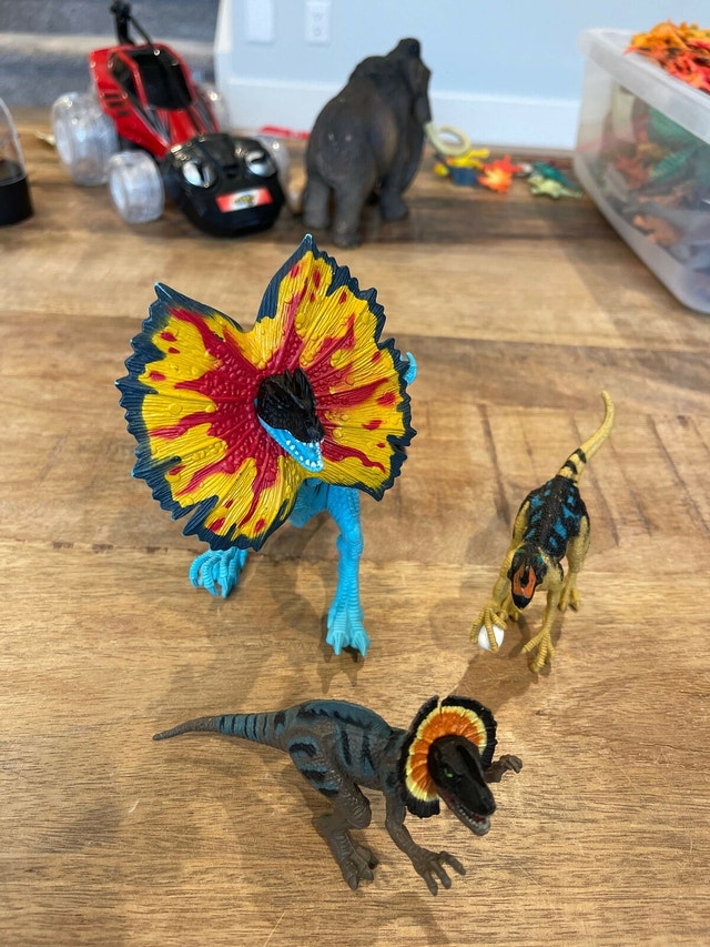 Animal Dino Playset Dilophosaurus (2) and Oviraptor Toys