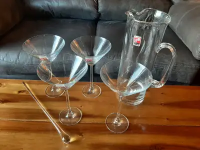 NEVER USED cocktail glassware set, View more