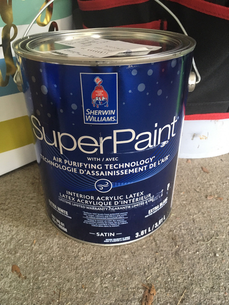 Sherwin Williams White Satin acrylic latex paint Painting & Paint
